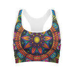 Colorful Mandala Print Women's Sports Bra