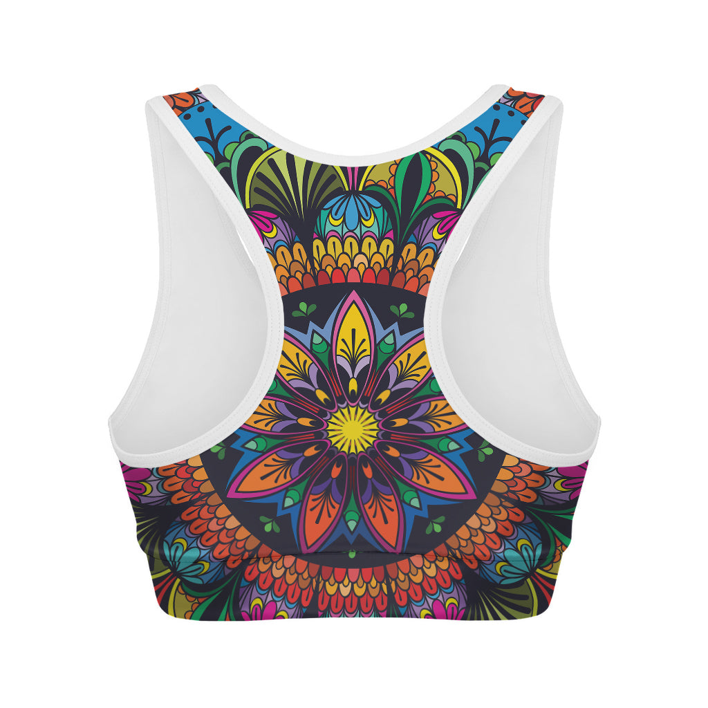 Colorful Mandala Print Women's Sports Bra