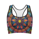 Colorful Mandala Print Women's Sports Bra