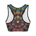 Colorful Mandala Print Women's Sports Bra
