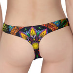 Colorful Mandala Print Women's Thong