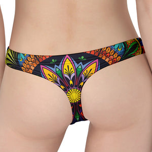 Colorful Mandala Print Women's Thong