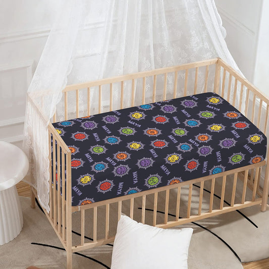 Colorful Maya Pattern Print Baby Crib Sheet