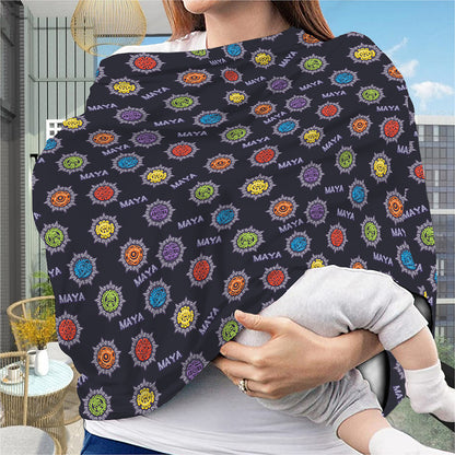 Colorful Maya Pattern Print Baby Seat Cover