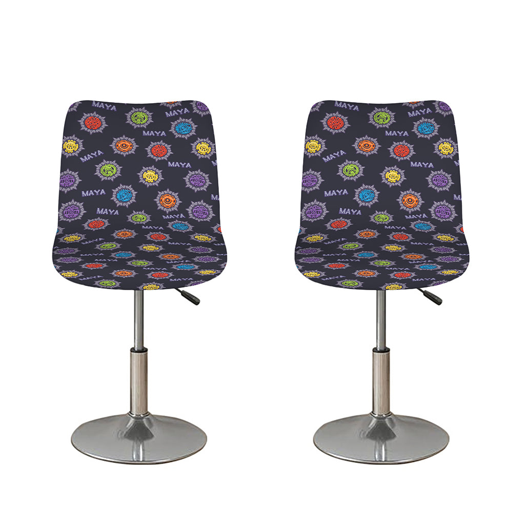 Colorful Maya Pattern Print Bar Stool Covers