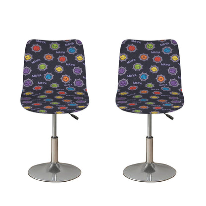 Colorful Maya Pattern Print Bar Stool Covers