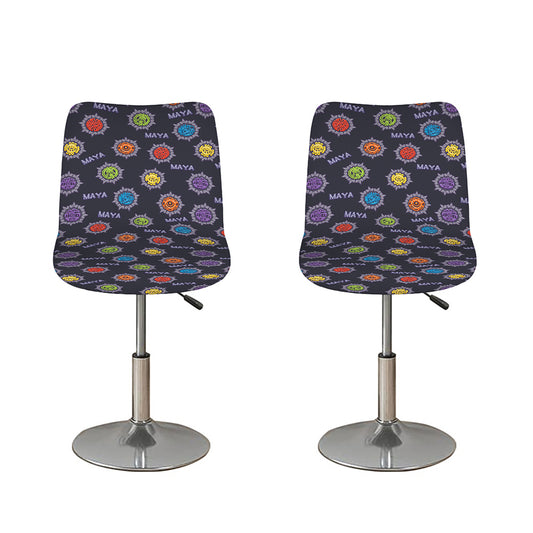 Colorful Maya Pattern Print Bar Stool Covers
