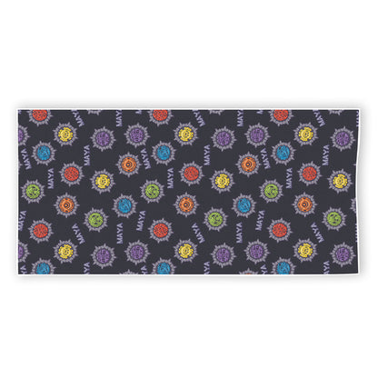Colorful Maya Pattern Print Beach Towel