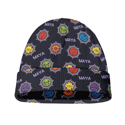 Colorful Maya Pattern Print Beanie