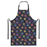 Colorful Maya Pattern Print Bib Apron With Pocket