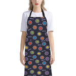 Colorful Maya Pattern Print Bib Apron With Pocket