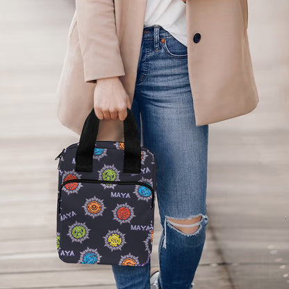 Colorful Maya Pattern Print Bible Tote Bag