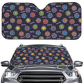 Colorful Maya Pattern Print Car Windshield Sun Shade