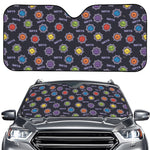 Colorful Maya Pattern Print Car Windshield Sun Shade