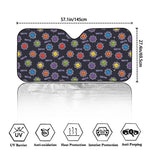 Colorful Maya Pattern Print Car Windshield Sun Shade