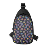 Colorful Maya Pattern Print Chest Bag