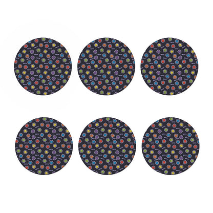 Colorful Maya Pattern Print Coaster Set