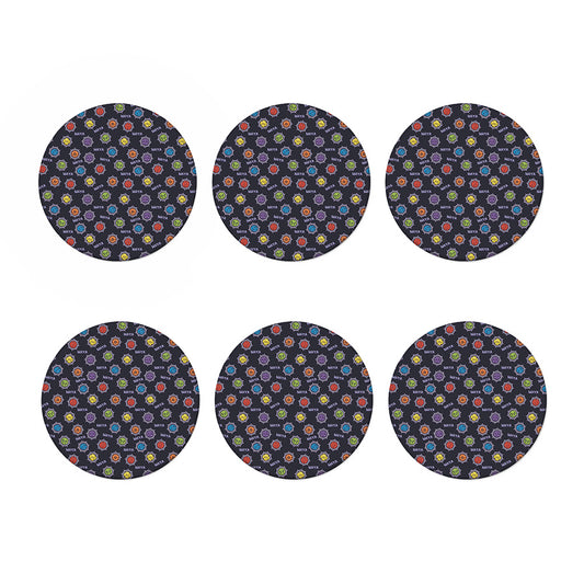 Colorful Maya Pattern Print Coaster Set