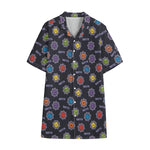 Colorful Maya Pattern Print Cotton Hawaiian Shirt