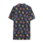Colorful Maya Pattern Print Cotton Hawaiian Shirt