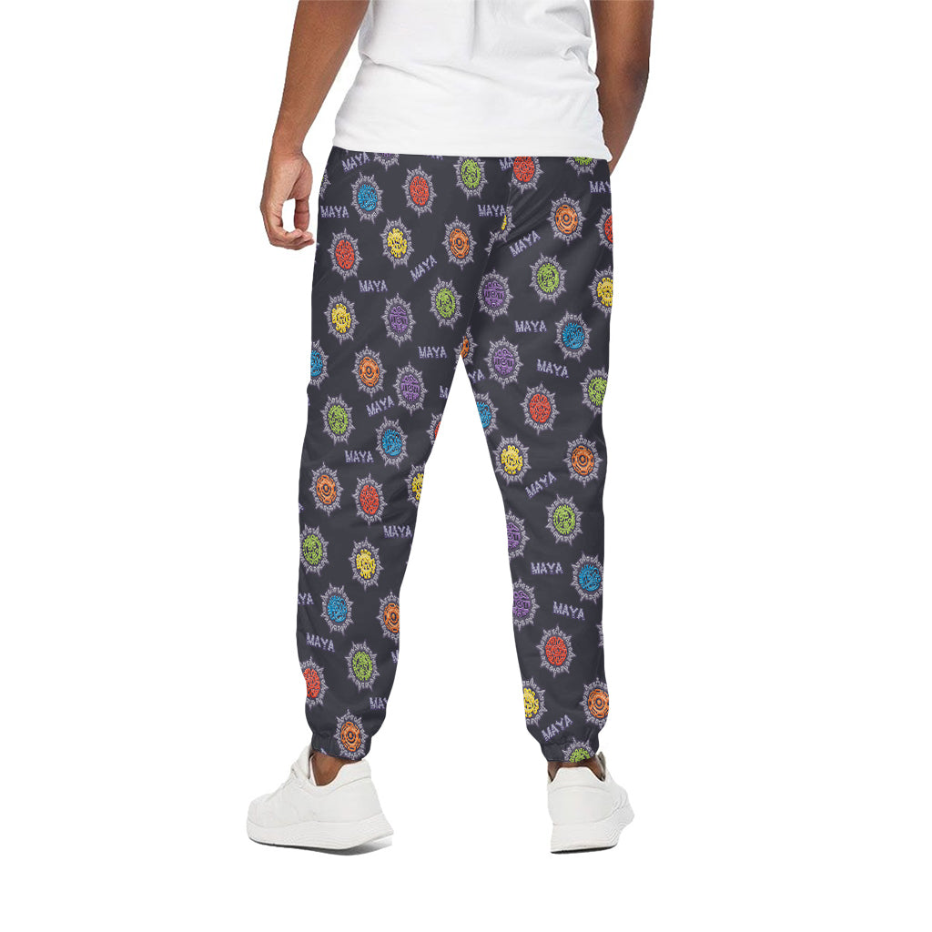 Colorful Maya Pattern Print Cotton Pants