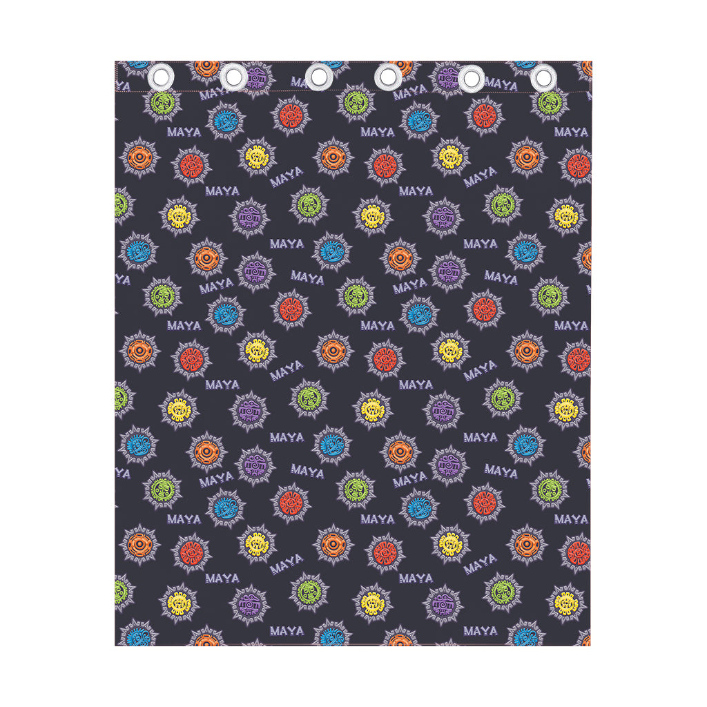 Colorful Maya Pattern Print Curtain