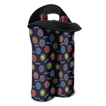 Colorful Maya Pattern Print Double Neoprene Wine Tote