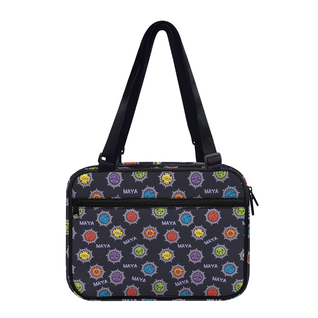 Colorful Maya Pattern Print Double Strap Bible Bag