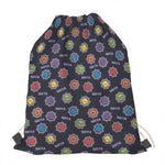 Colorful Maya Pattern Print Drawstring Bag