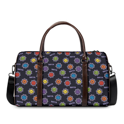 Colorful Maya Pattern Print Duffle Bag
