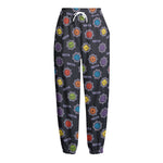 Colorful Maya Pattern Print Fleece Lined Knit Pants