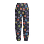Colorful Maya Pattern Print Fleece Lined Knit Pants