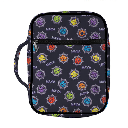 Colorful Maya Pattern Print Front Pocket Bible Bag
