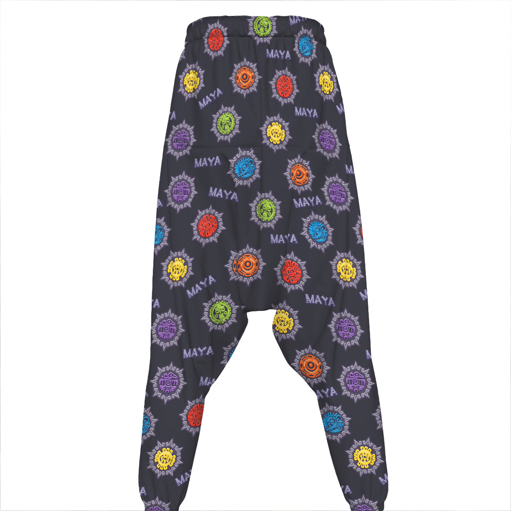 Colorful Maya Pattern Print Hammer Pants