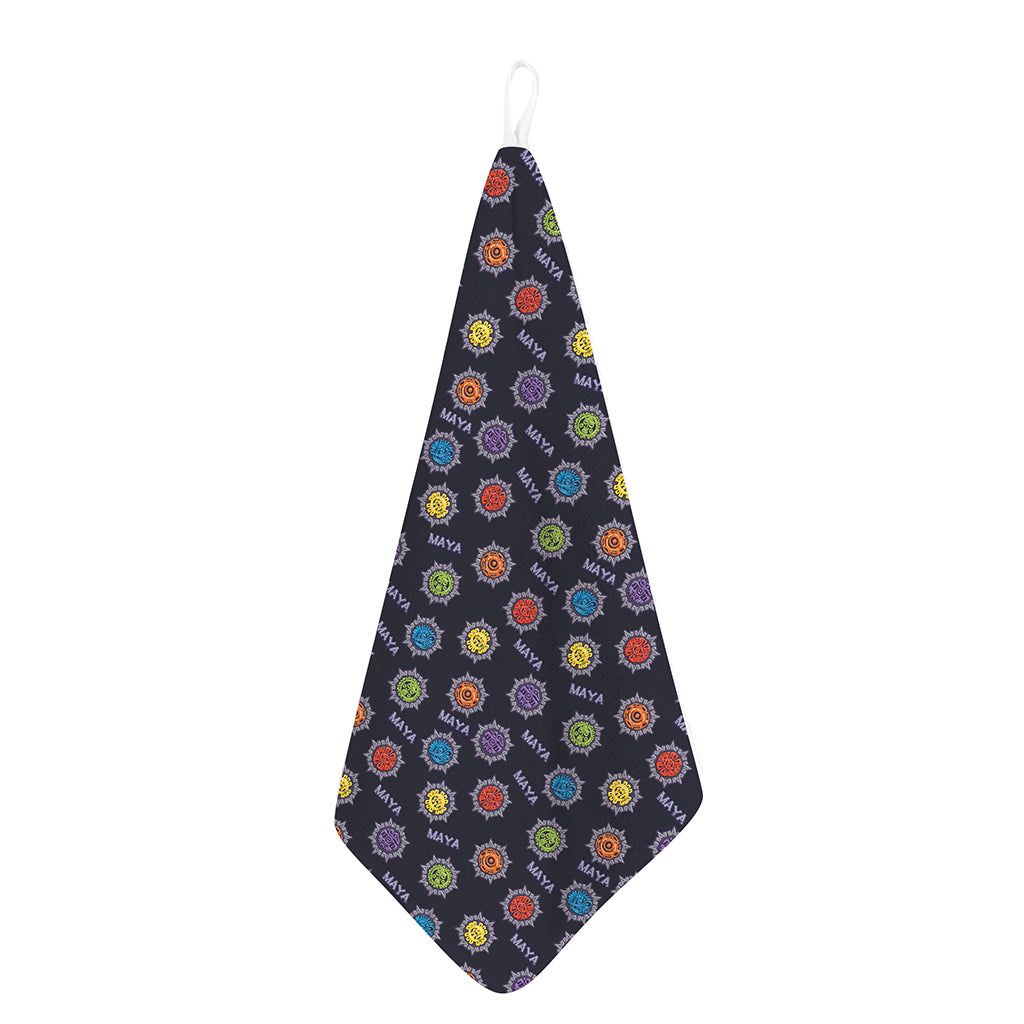 Colorful Maya Pattern Print Hand Towel