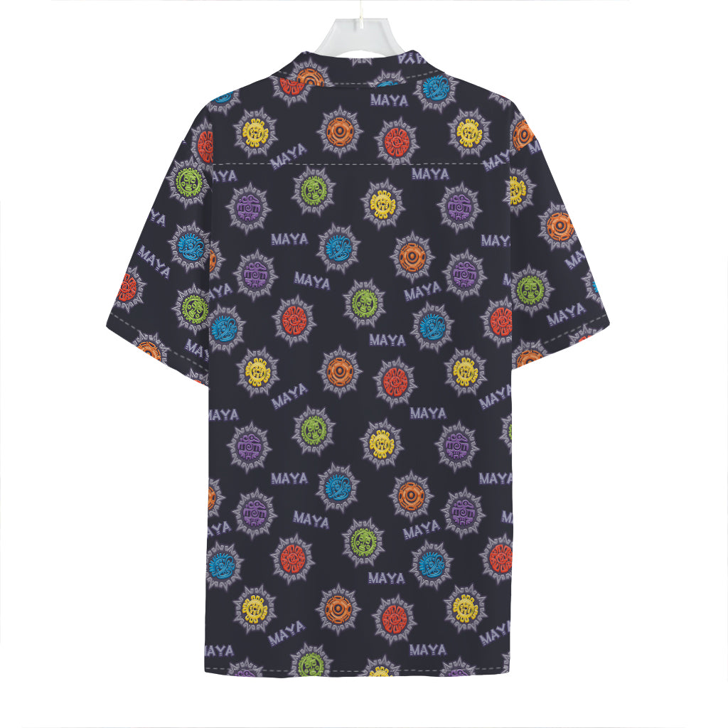 Colorful Maya Pattern Print Hawaiian Shirt
