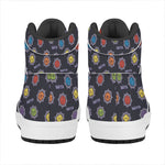 Colorful Maya Pattern Print High Top Leather Sneakers