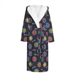 Colorful Maya Pattern Print Hooded Bathrobe