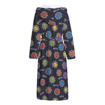 Colorful Maya Pattern Print Hooded Bathrobe