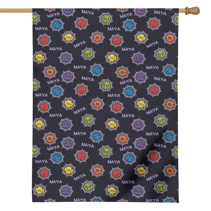 Colorful Maya Pattern Print House Flag