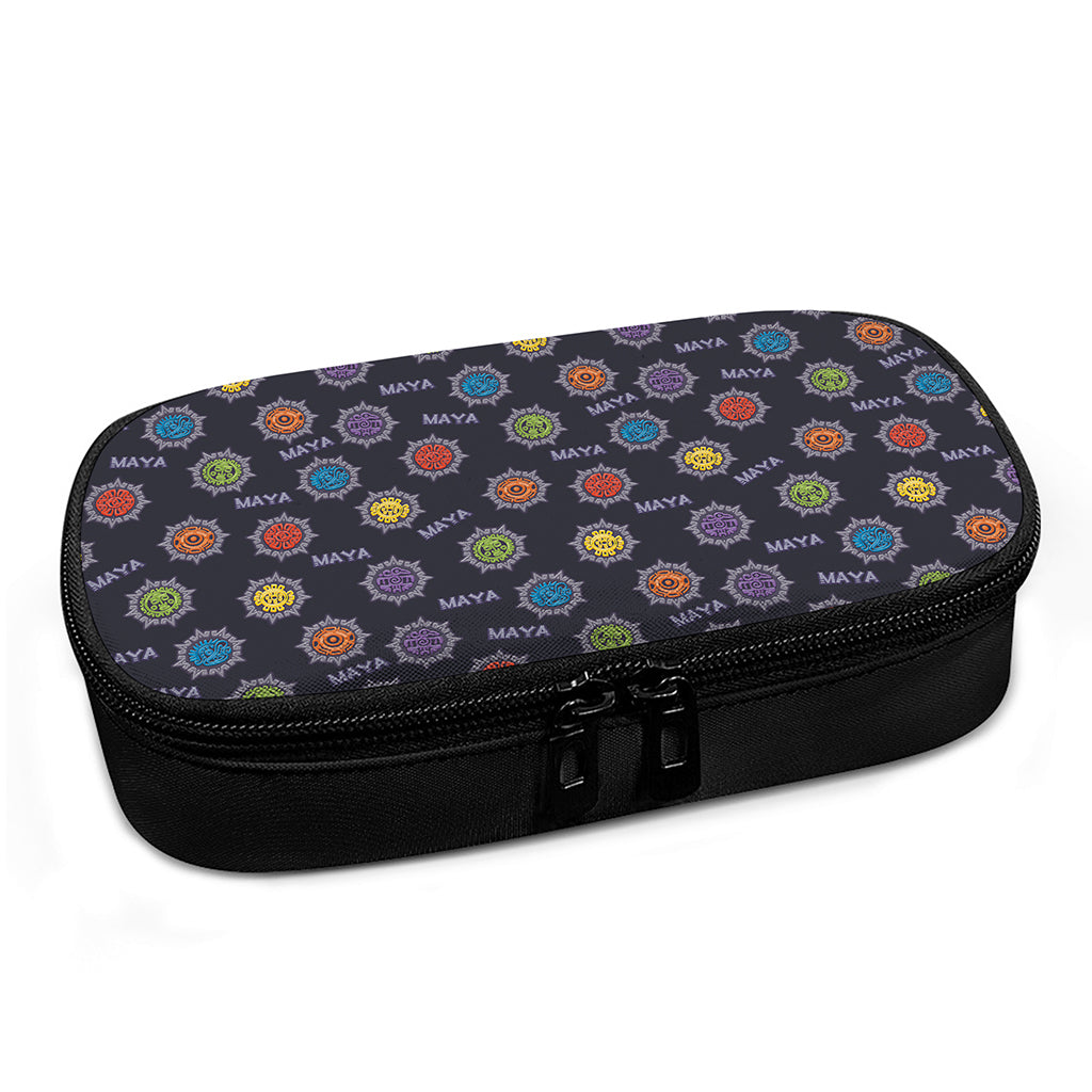 Colorful Maya Pattern Print Insulin Cooler Travel Case