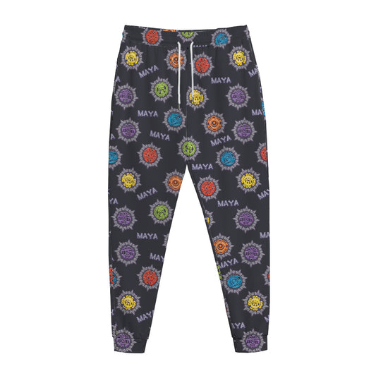 Colorful Maya Pattern Print Jogger Pants