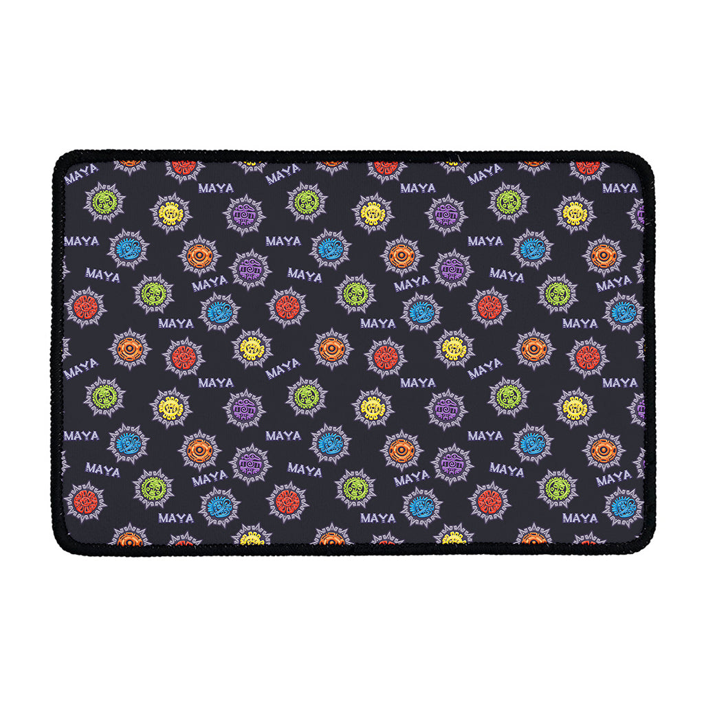 Colorful Maya Pattern Print Kitchen Mat