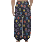 Colorful Maya Pattern Print Lantern Pants