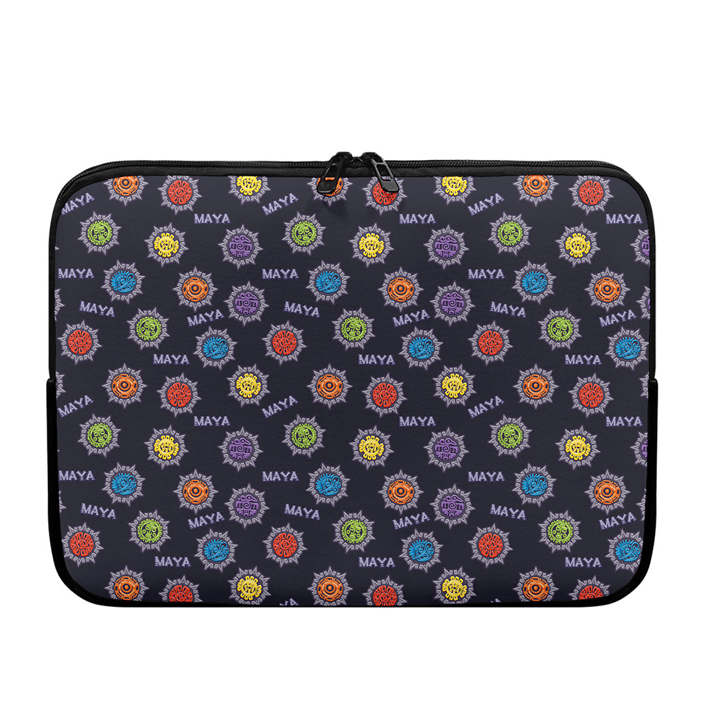 Colorful Maya Pattern Print Laptop Sleeve