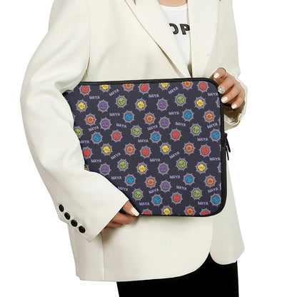 Colorful Maya Pattern Print Laptop Sleeve