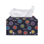 Colorful Maya Pattern Print Leather Tissue Box Cover