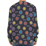 Colorful Maya Pattern Print Long Sleeve Baseball Jersey