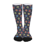 Colorful Maya Pattern Print Long Socks