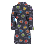 Colorful Maya Pattern Print Men's Bathrobe